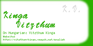 kinga vitzthum business card